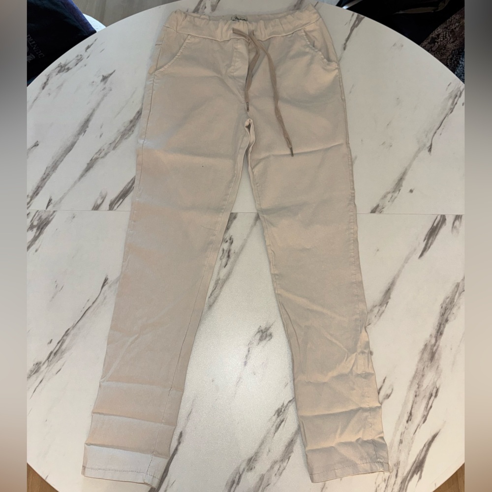 Misumi Tan Drawstring Jogger Pants M